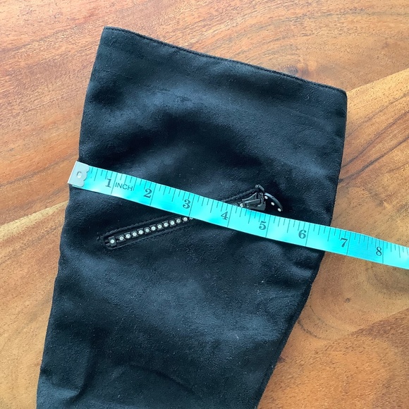 Black suede fabric boots size 39 - Picture 9 of 10